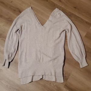 Open neck off the shoulder sweater